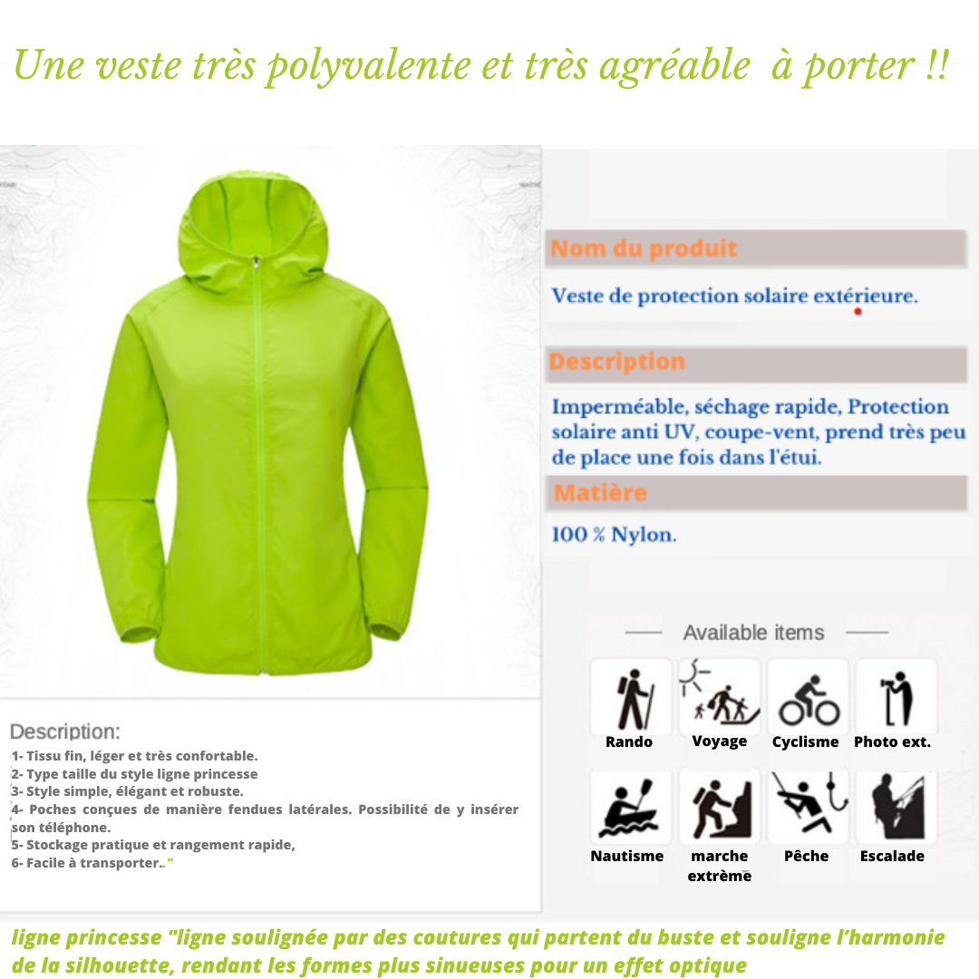 Easywindbreaker H/F imperméable léger et Anti-UV